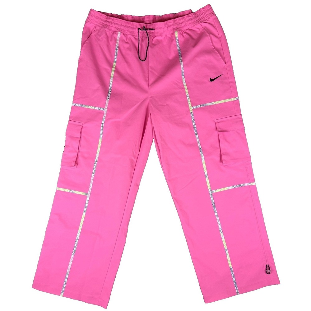 Nike Serena Williams Design Crew Cargo Pants Womens XL Pink Reflective Trim NWT